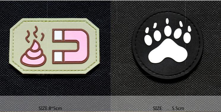 Magical badge outdoor bagpack national flag badge army fans strap PVC shoulder badge UD16602 